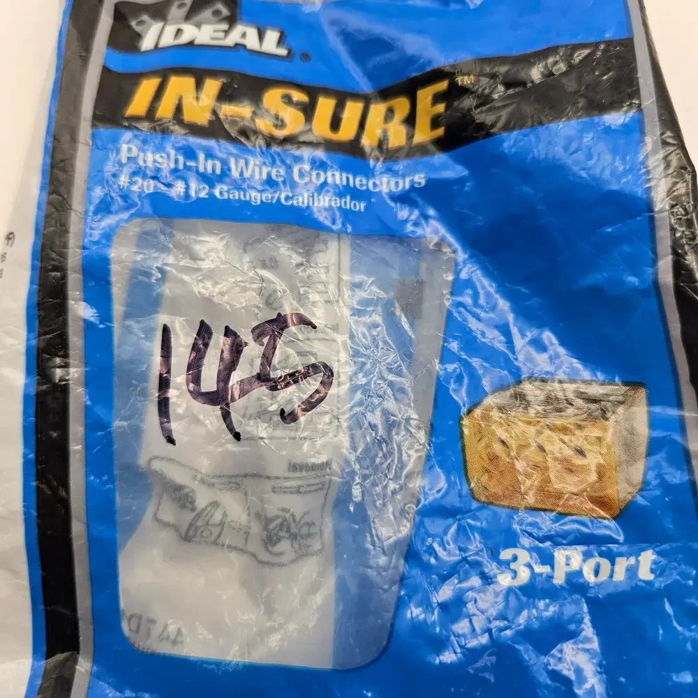 IN-SURE PUSH IN WIRE CONNECTORS 3-PORT #20-#12GAUGE/CALIBRADOR 145PCS